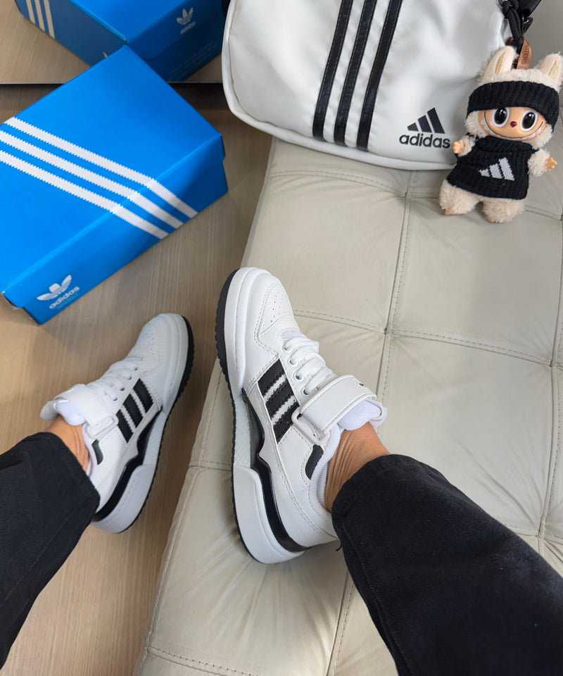 Adidas Forum Velcro - Branco/Preto