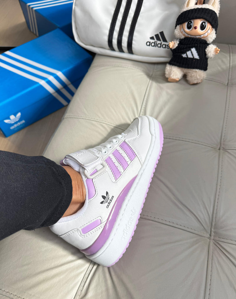 Adidas Forum Velcro - Branco/Lilas