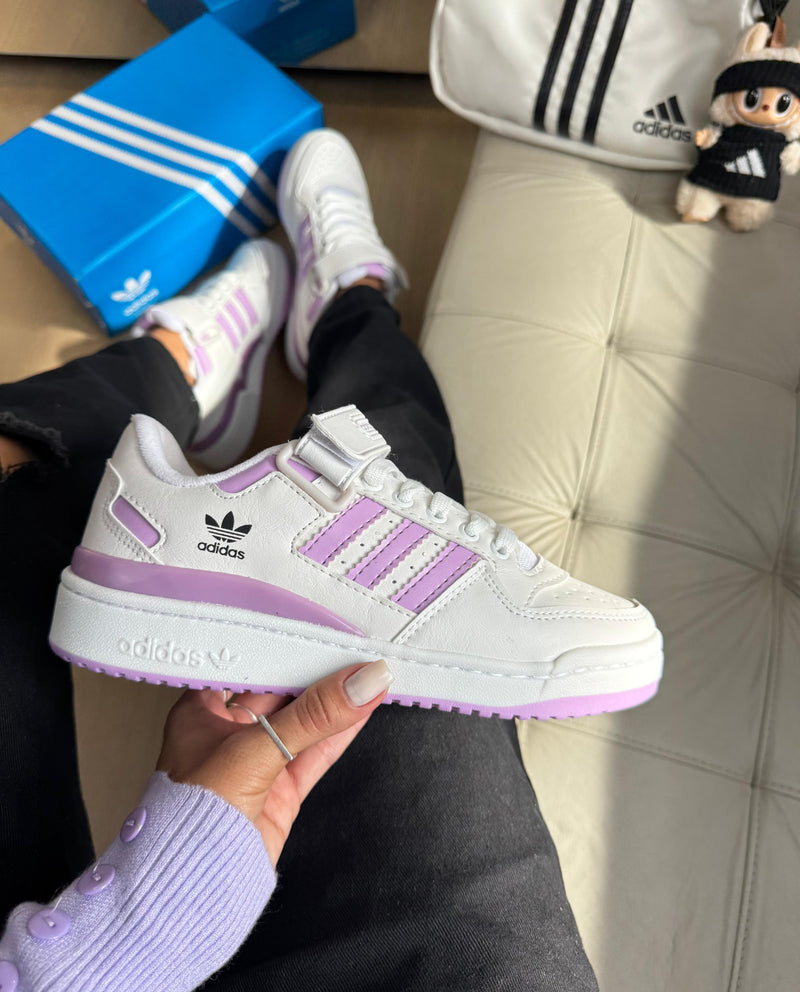 Adidas Forum Velcro - Branco/Lilas