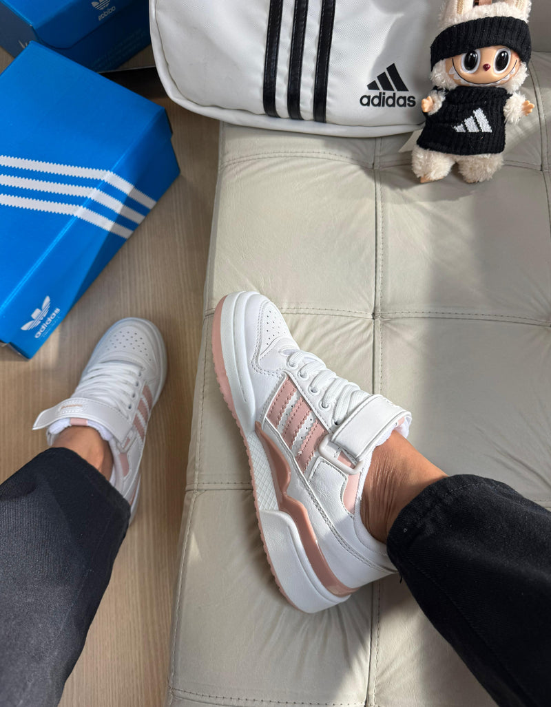Adidas Forum Velcro - Branco/Nude