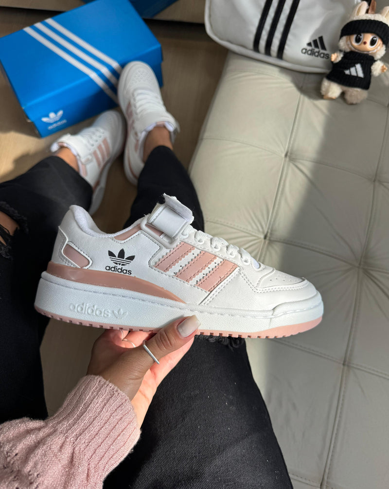 Adidas Forum Velcro - Branco/Nude