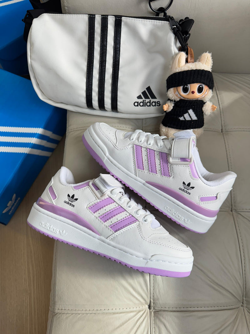 Adidas Forum Velcro - Branco/Lilas