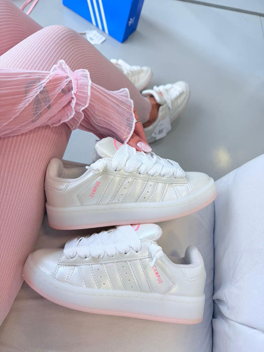 Adidas Campus - White/Pink