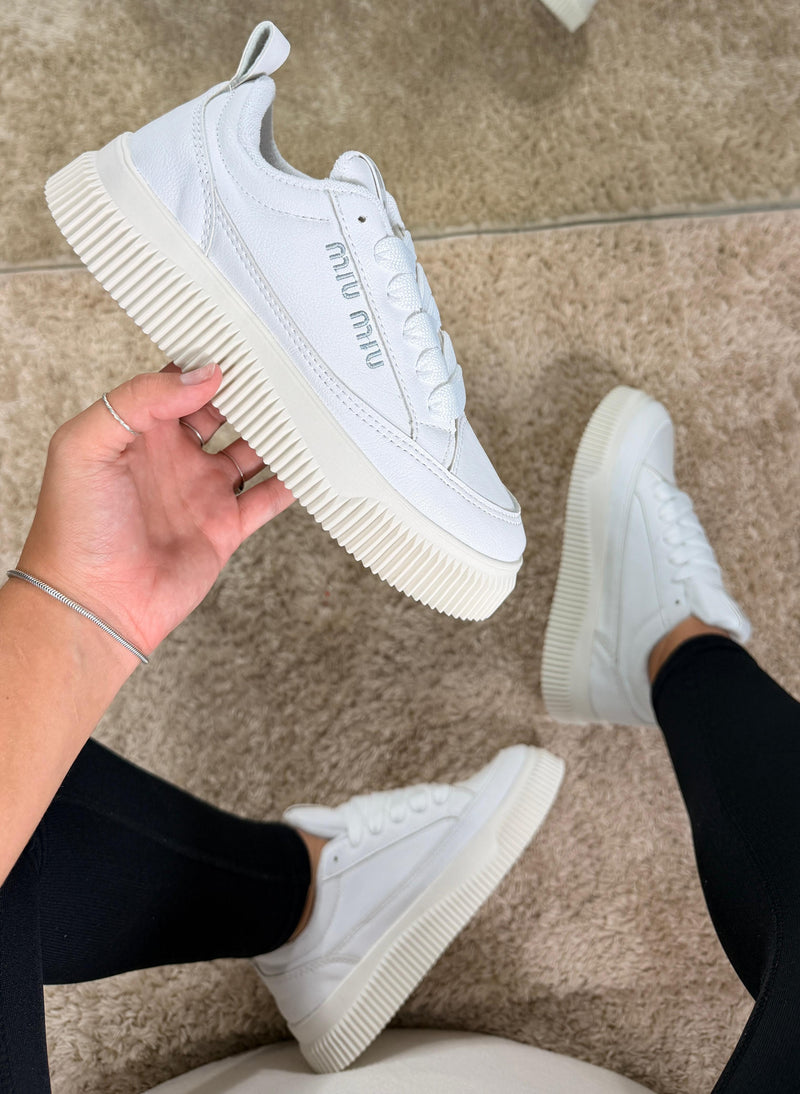 Miu Miu Platform Sneaker - Branco