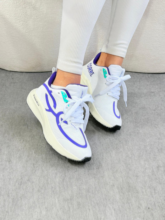 Olympikus Eleva Pro 2.0 - Branco/Roxo/Verde Menta