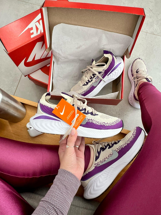 Nike Air Zoom - Bege/ Roxo/ Branco