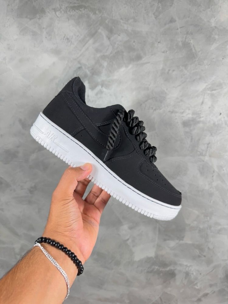 Tênis Air Force 1 Preto No Buck corda