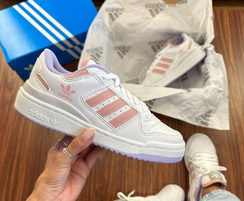 Adidas Forum Low - Branco/rose/lilás